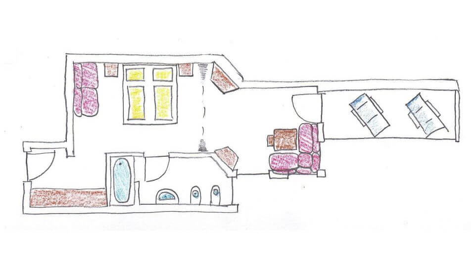 Junior Suite Arnika - Skizze